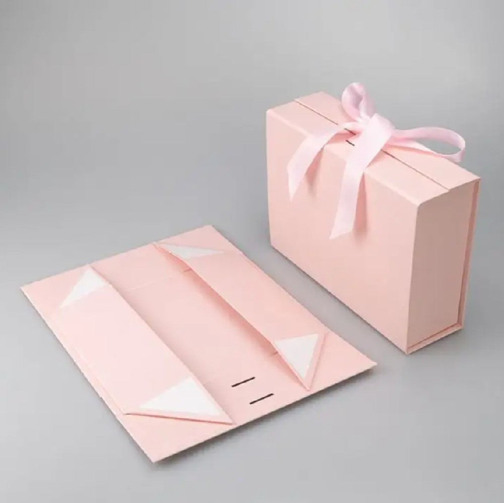 Foldable Rigid Paper Gift Box Custom Printing Elegant Magnetic Cardboard Gift Box